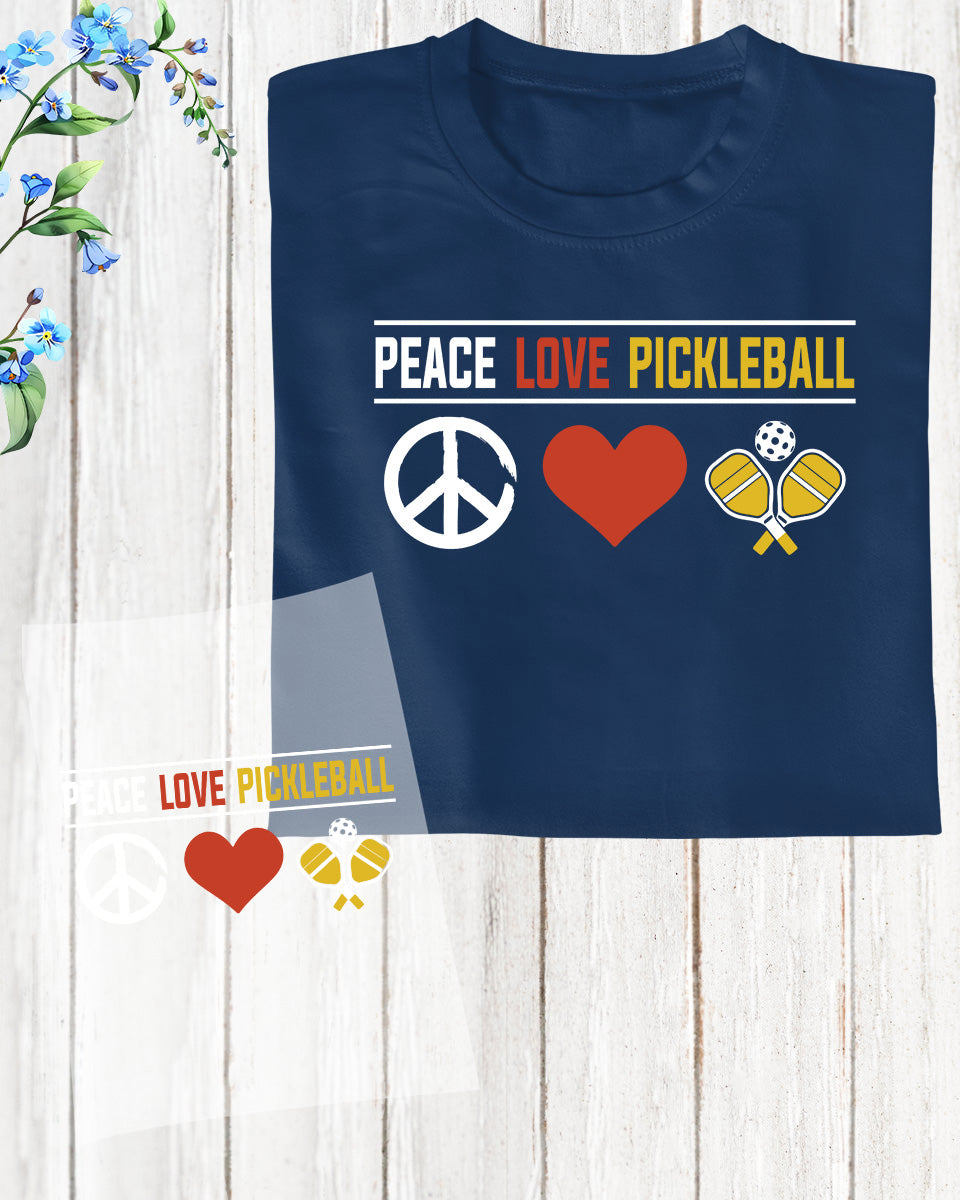 Peace Love Pickleball DTF Transfer Film