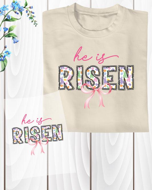 He Is Risen Jesus Easter DTF Transfer
