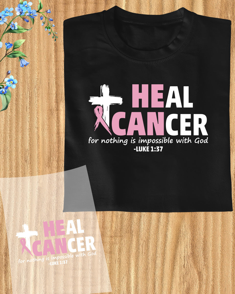 Heal Cancer Groovy DTF Transfer Film