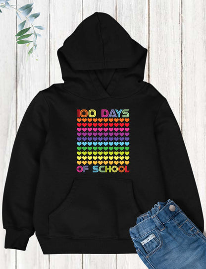 Heart Love 100 Days of School Kids DTF Transfer, Ready to Press Heat Transfer for Shirts, Fun Love 100 Days of School Design, UV Sticker
