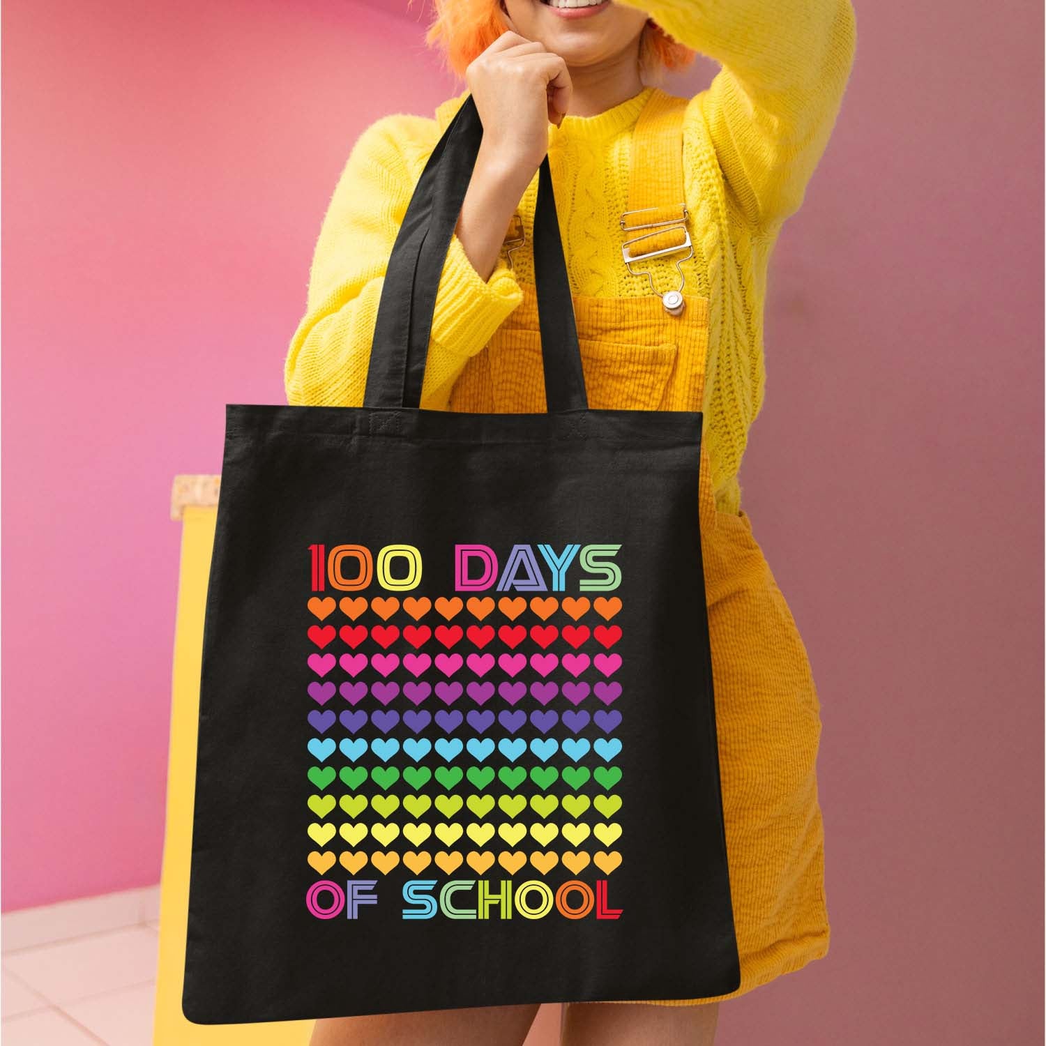 Heart Love 100 Days of School Kids DTF Transfer, Ready to Press Heat Transfer for Shirts, Fun Love 100 Days of School Design, UV Sticker