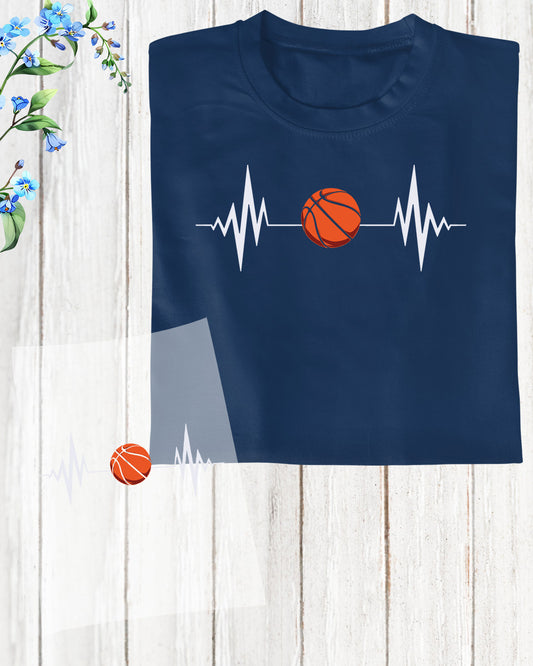 Basketball Heartbeat DTF Transfer Film