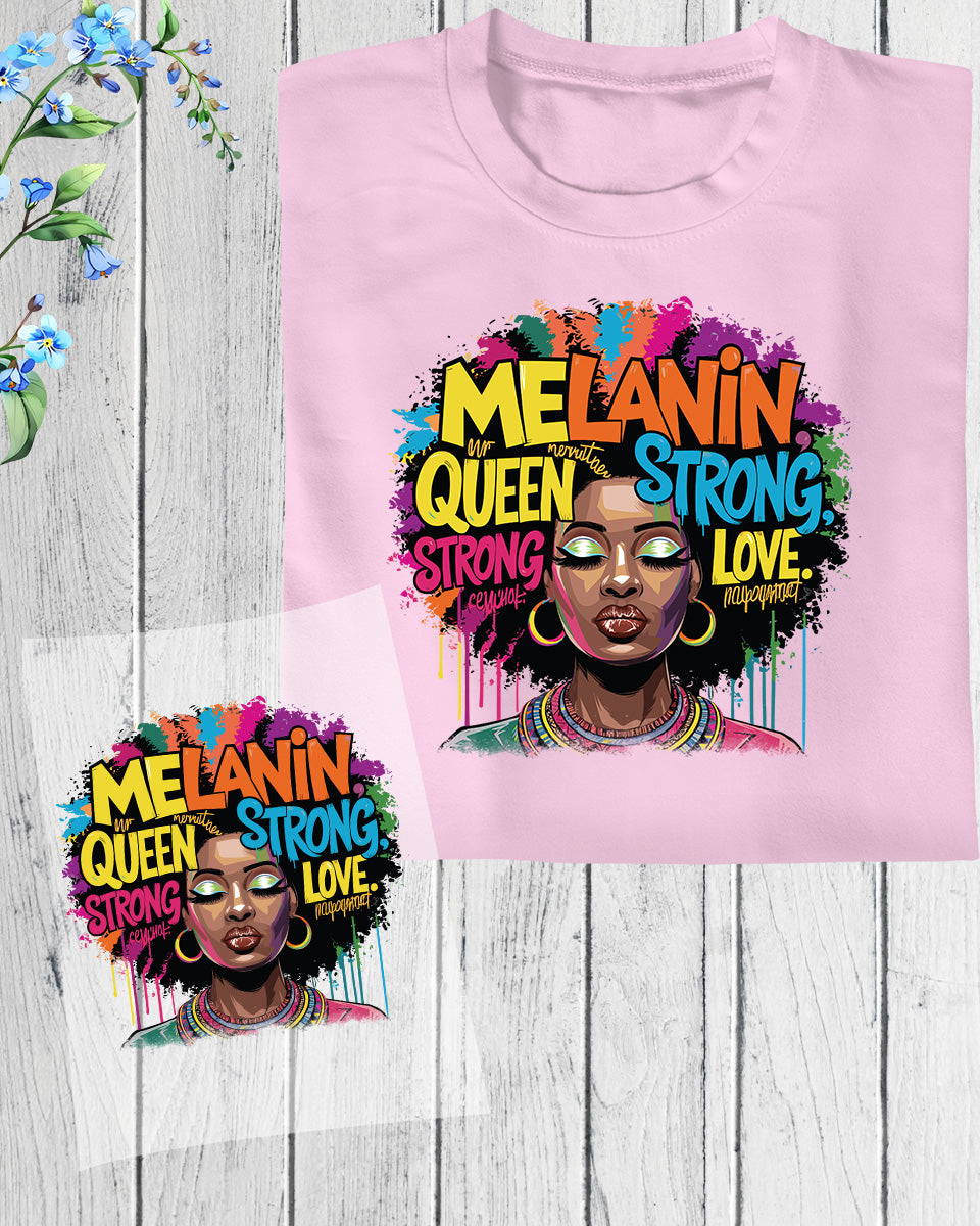 Heat Transfer for Shirts Melanin Queen
