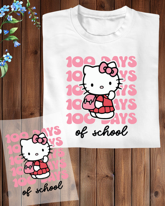 Hello Kitty 100 Days of School DTF Transfers Ready To Press