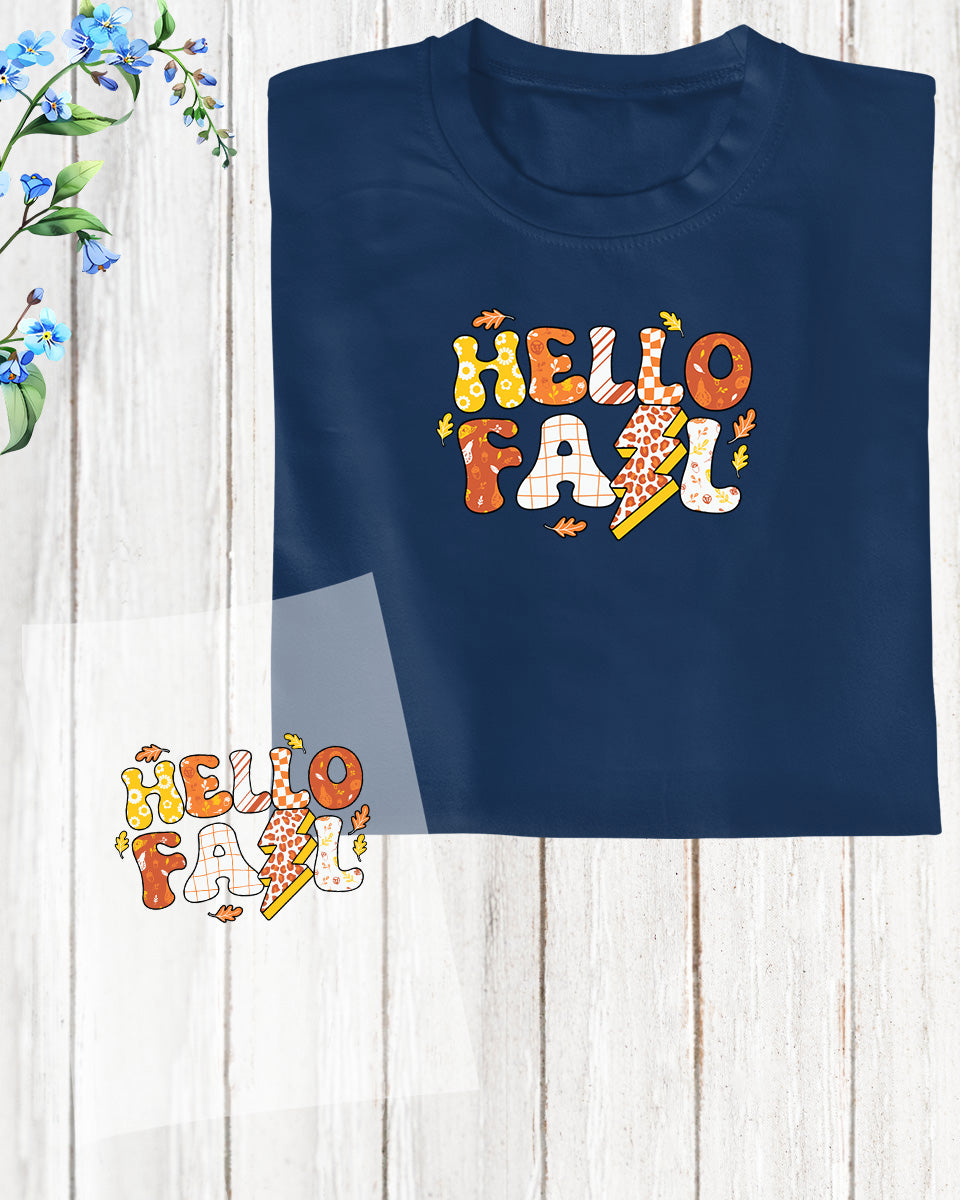 Hello Fall Pumpkin DTF Transfer Film