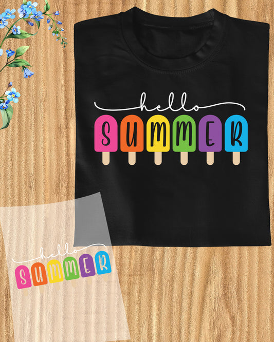 Hello Summer Graphic DTF Transfer