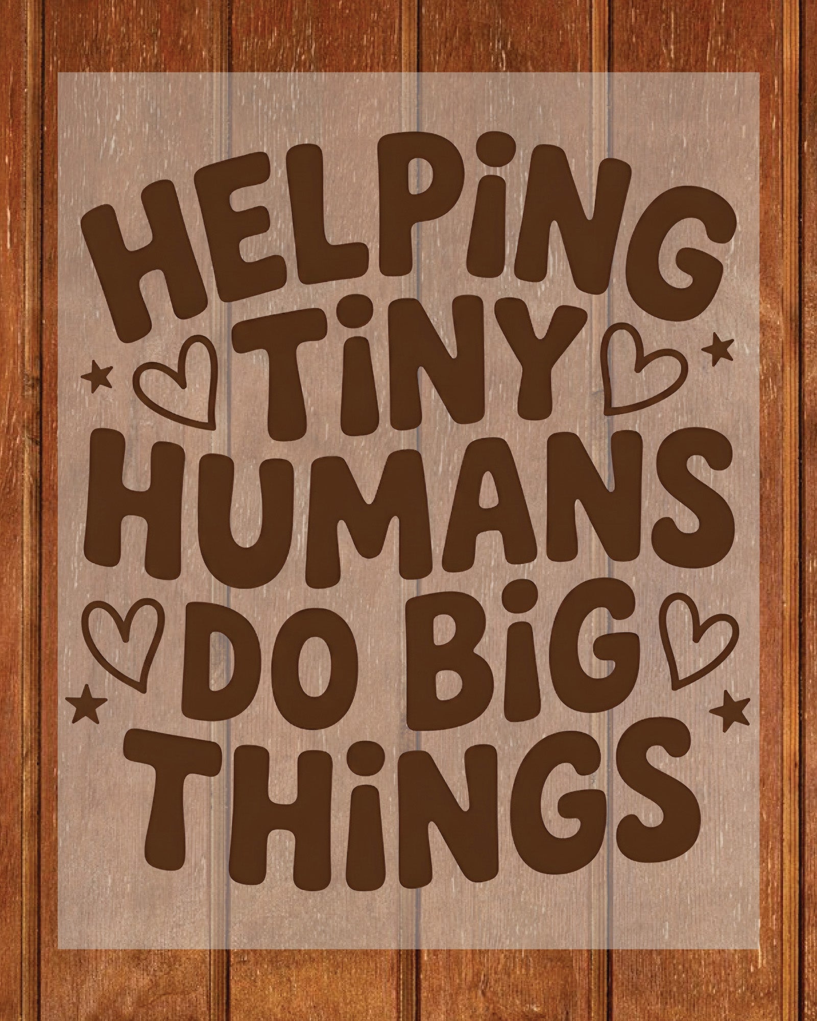 Helping Tiny Humans Do Big Things DTF Transfer Ready to Press Teacher 100th Days Of School UV Sticker Prints Education DIY Student Shirt Decal