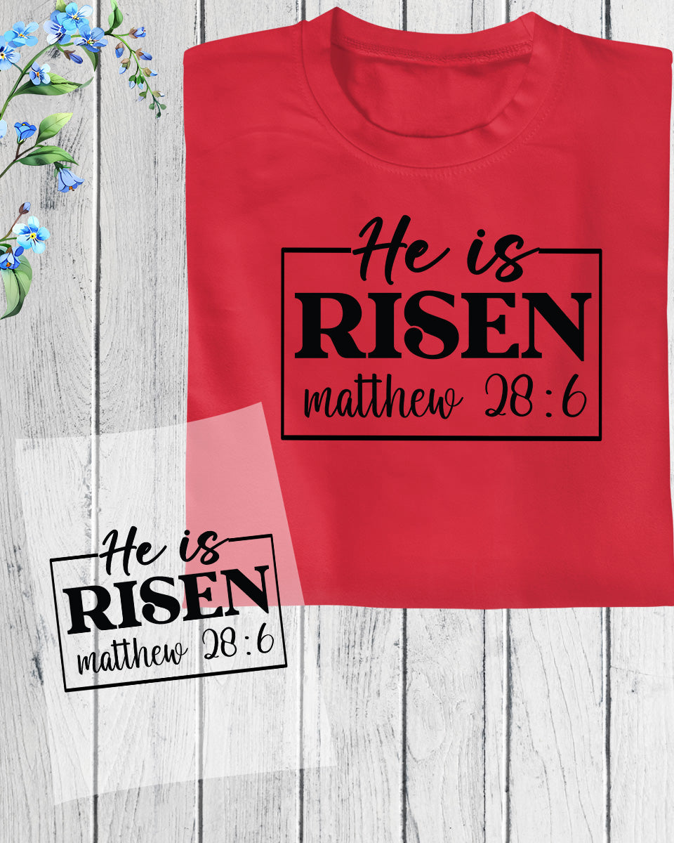 He is Risen Matthew Christian DTF Transfer Film