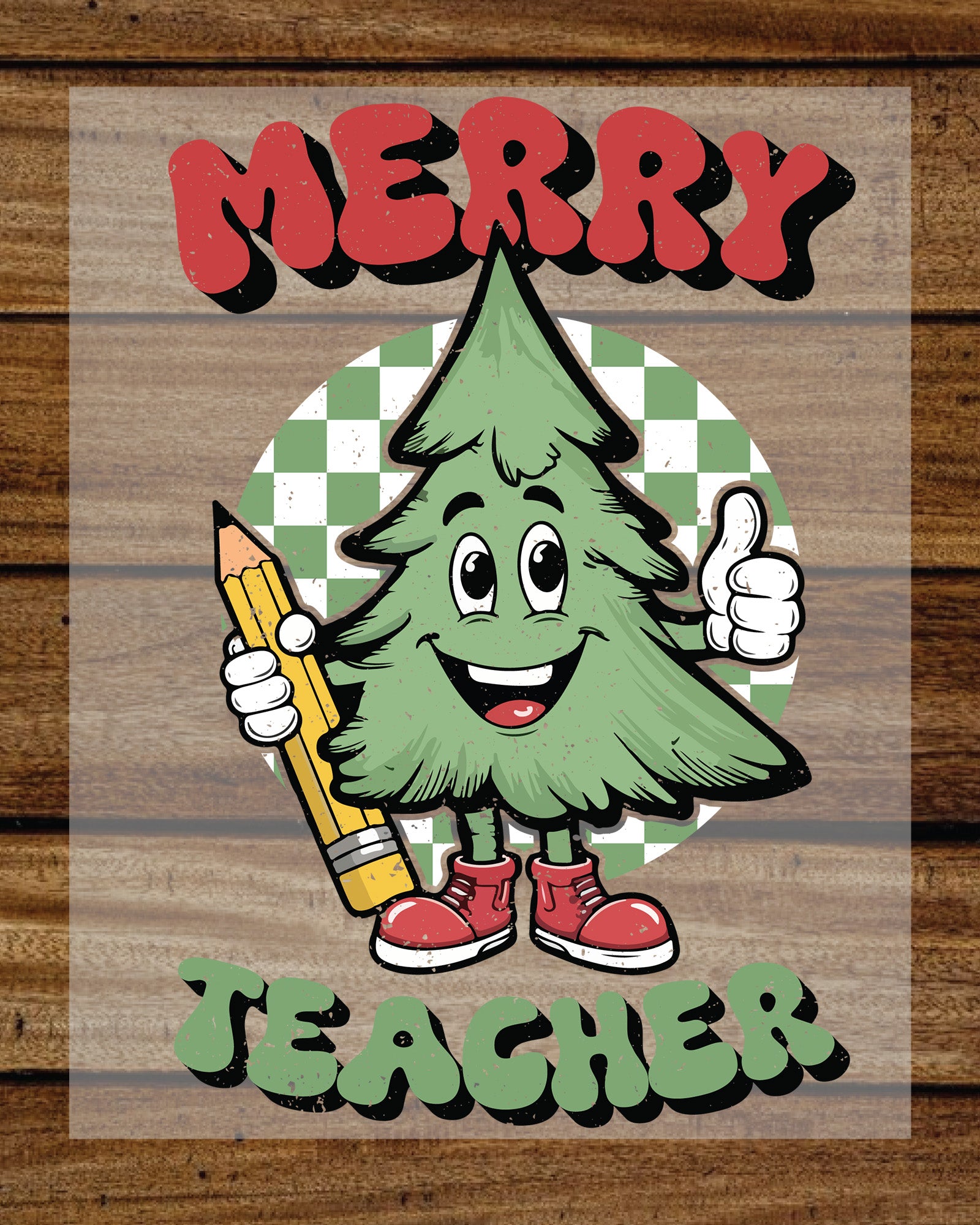 Merry Teacher Christmas DTF Transfer Film