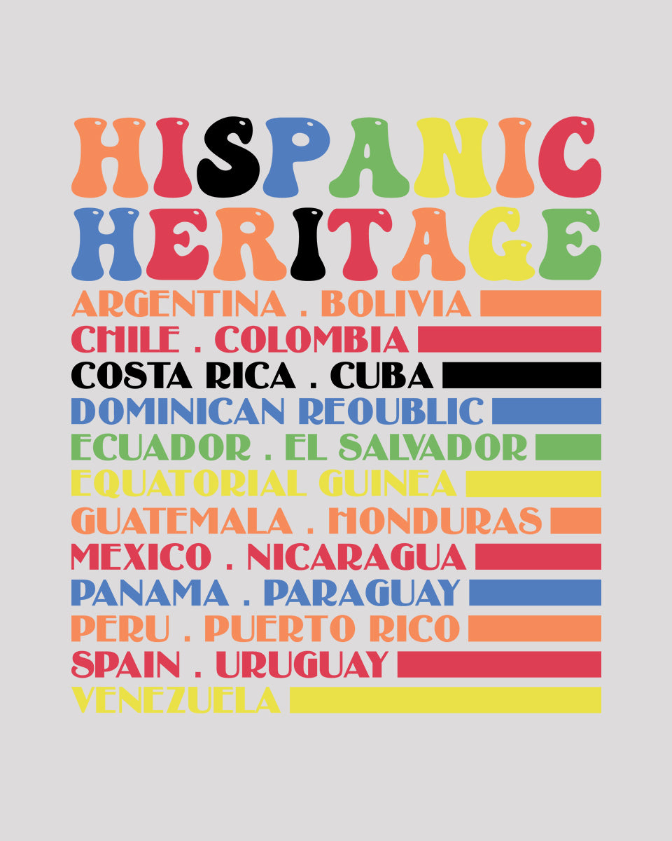 Hispanic Heritage Country DTF Transfer Film