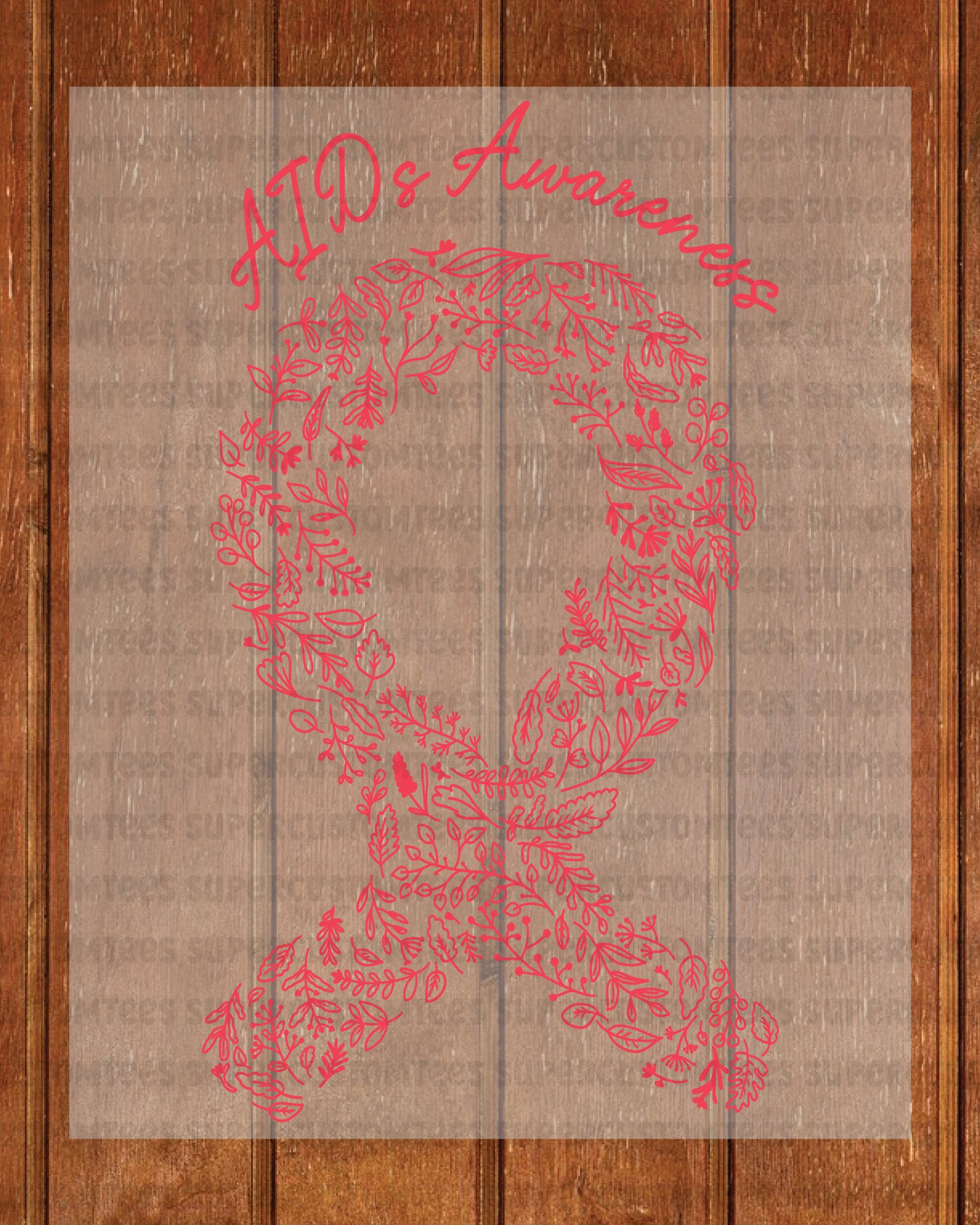 HIV Aids Awareness DTF Transfer Ready to Press