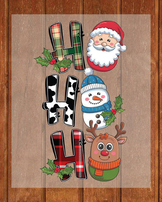 Ho Ho Ho Christmas DTF Transfer