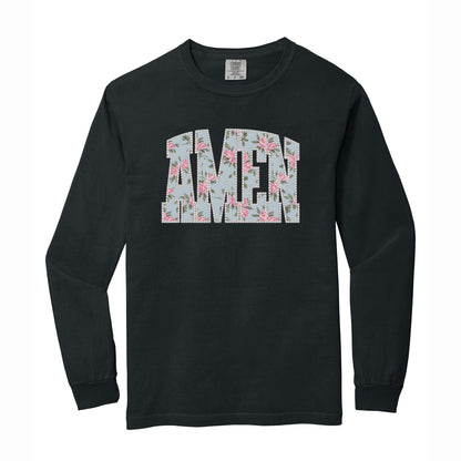 Amen Pearls Easter Floral Comfort Colors T Shirt