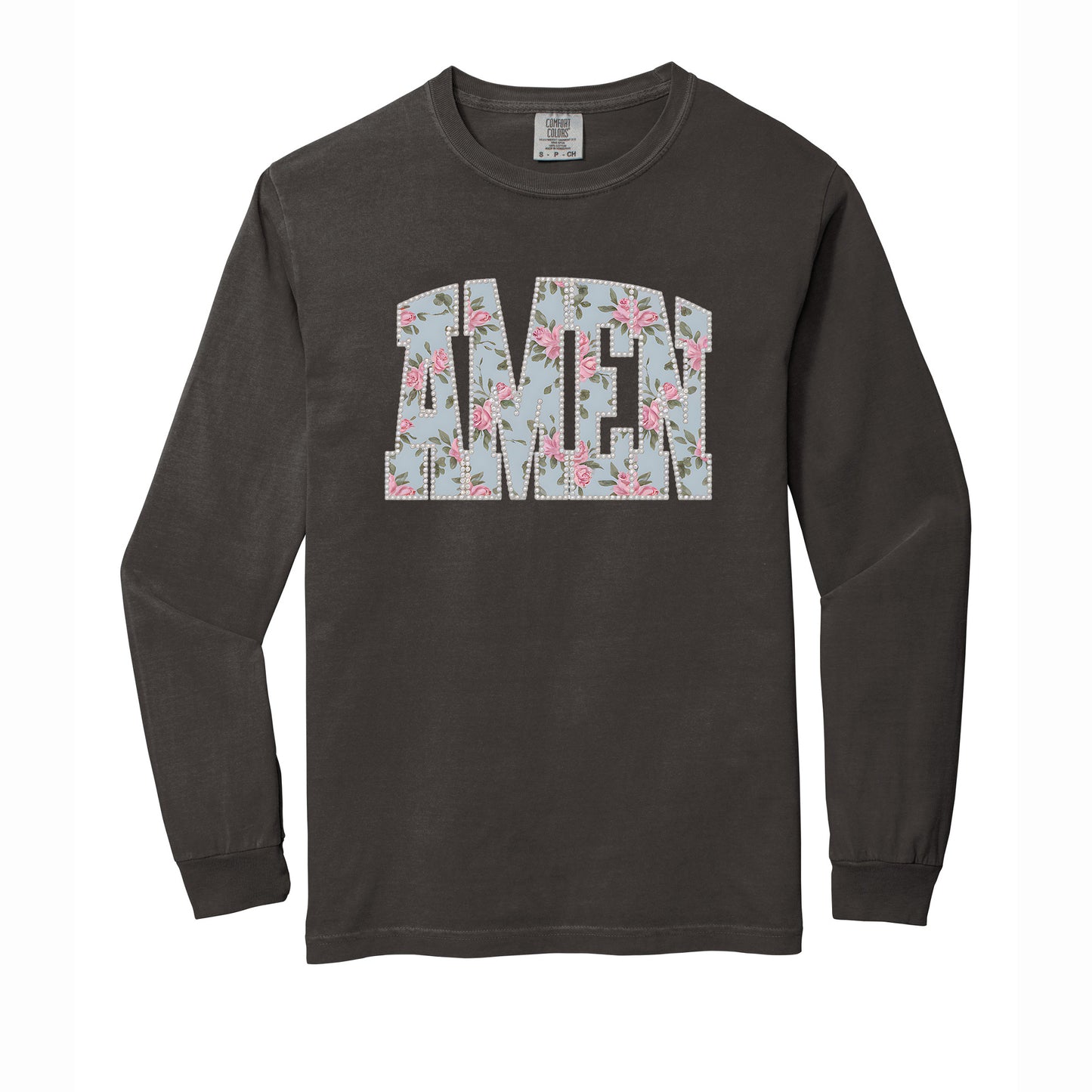 Amen Pearls Easter Floral Comfort Colors T Shirt