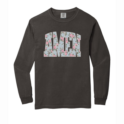 Amen Pearls Easter Floral Comfort Colors T Shirt