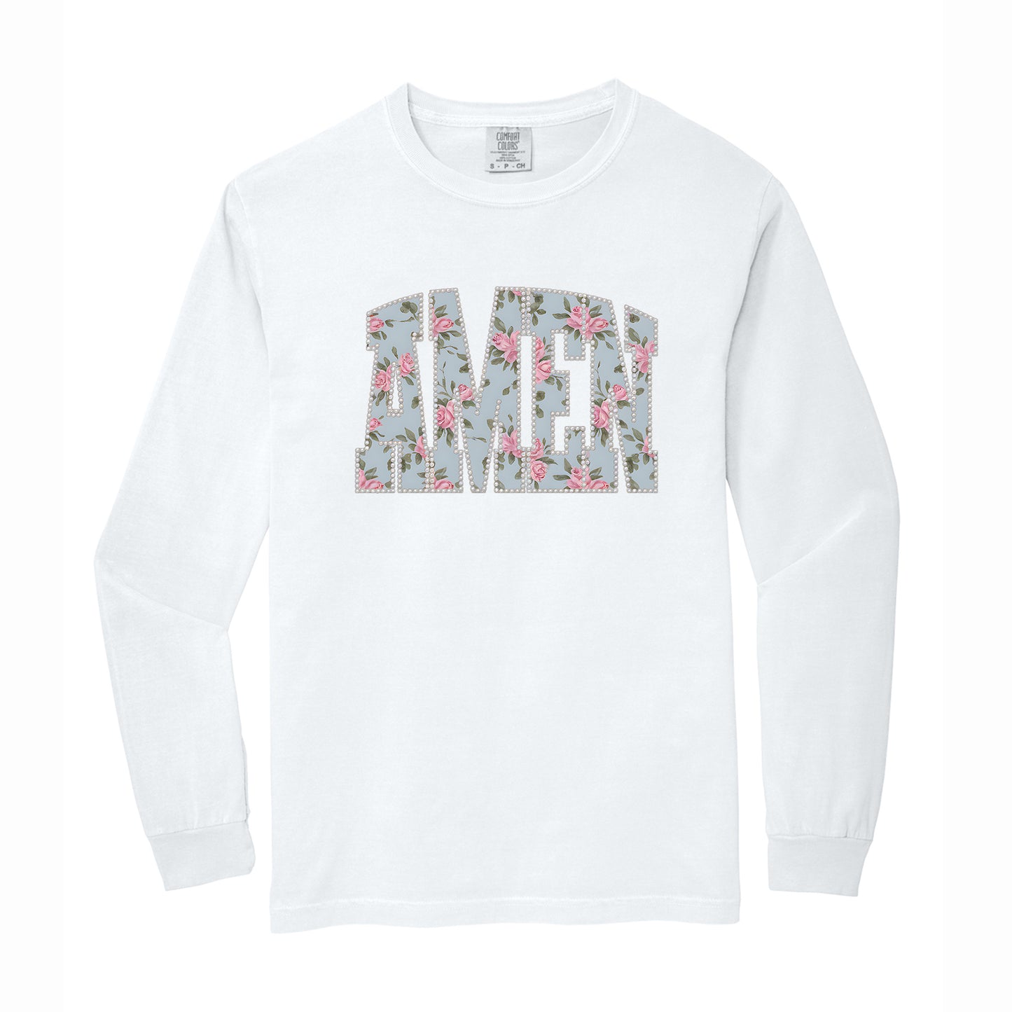 Amen Pearls Easter Floral Comfort Colors T Shirt
