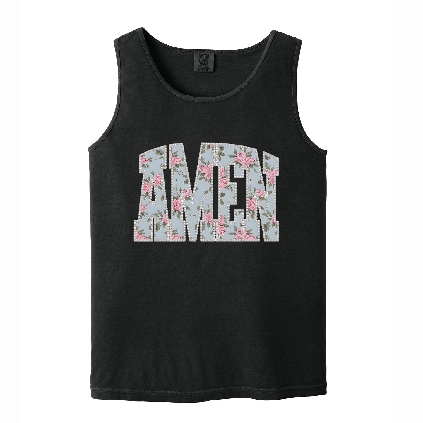 Amen Pearls Easter Floral Comfort Colors T Shirt