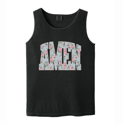 Amen Pearls Easter Floral Comfort Colors T Shirt