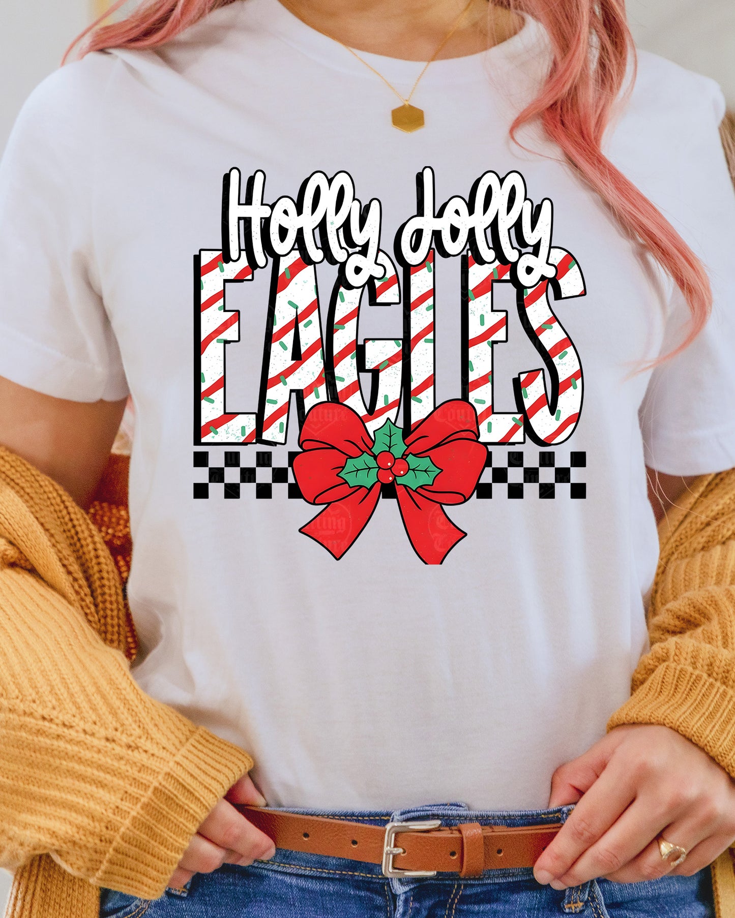 Holly Jolly Eagles DTF Transfer