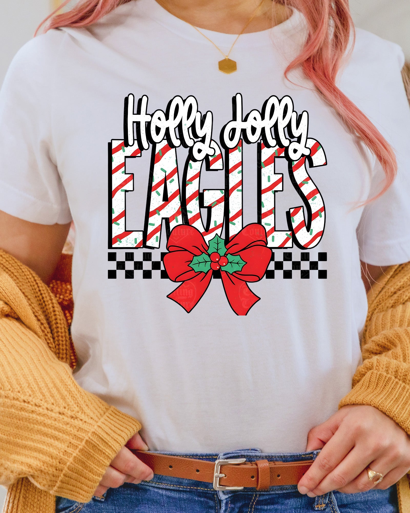 Holly Jolly Eagles DTF Transfer