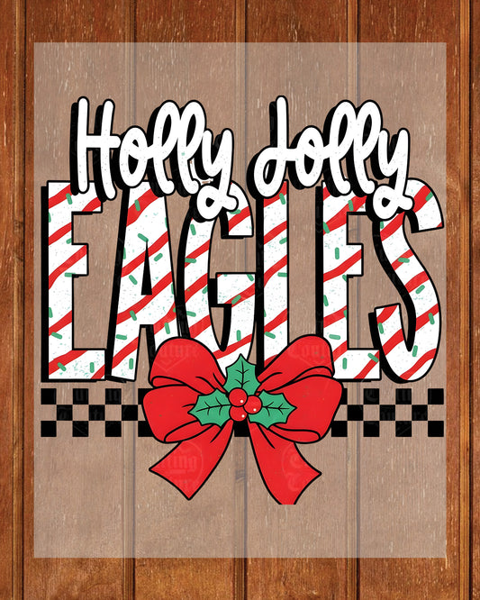 Holly Jolly Eagles DTF Transfer