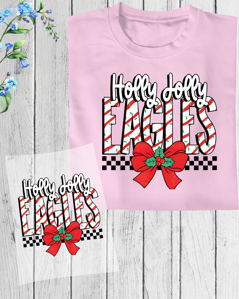 Holly Jolly Eagles DTF Transfer