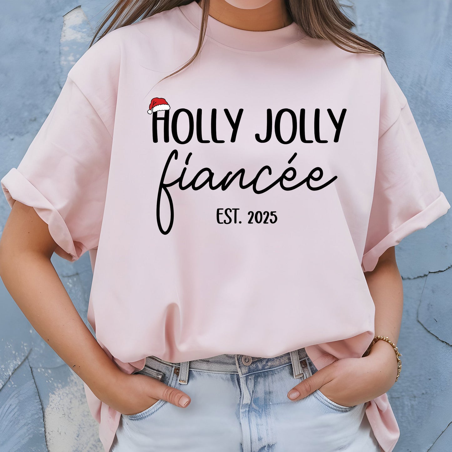 Fiance Christmas Couple Sweatshirt, Fiancee Matching Christmas Shirts, Engaged Couple 2025 Tee, Christmas Engagement Announcement Shirts