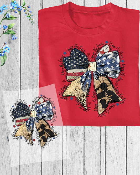 Honor the Brave 4th of July Heat Transfer for Shirts