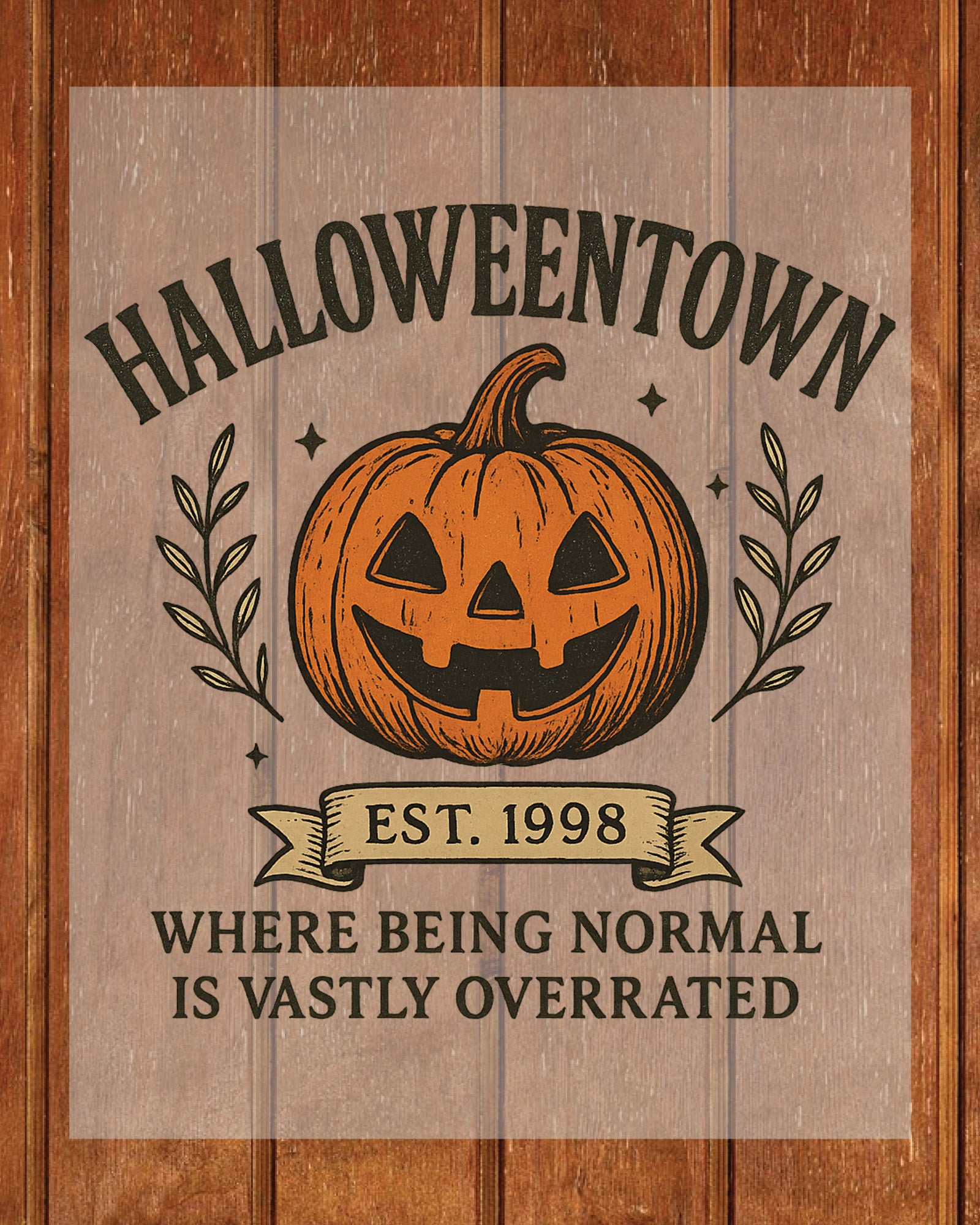 Halloweentown Halloween Pumpkin DTF Transfer