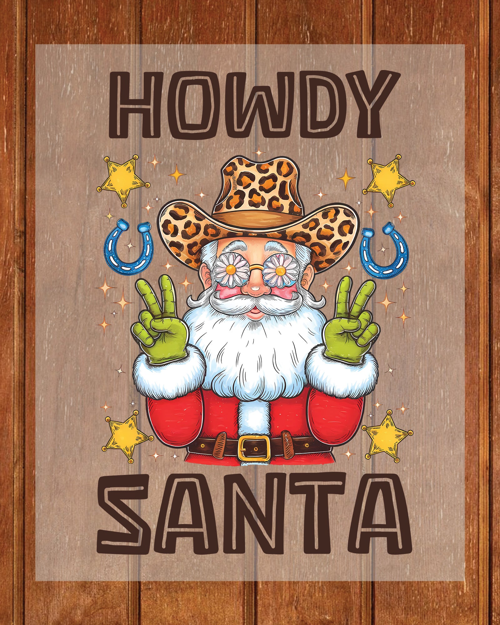 Howdy Santa Cowboy DTF Transfer Film