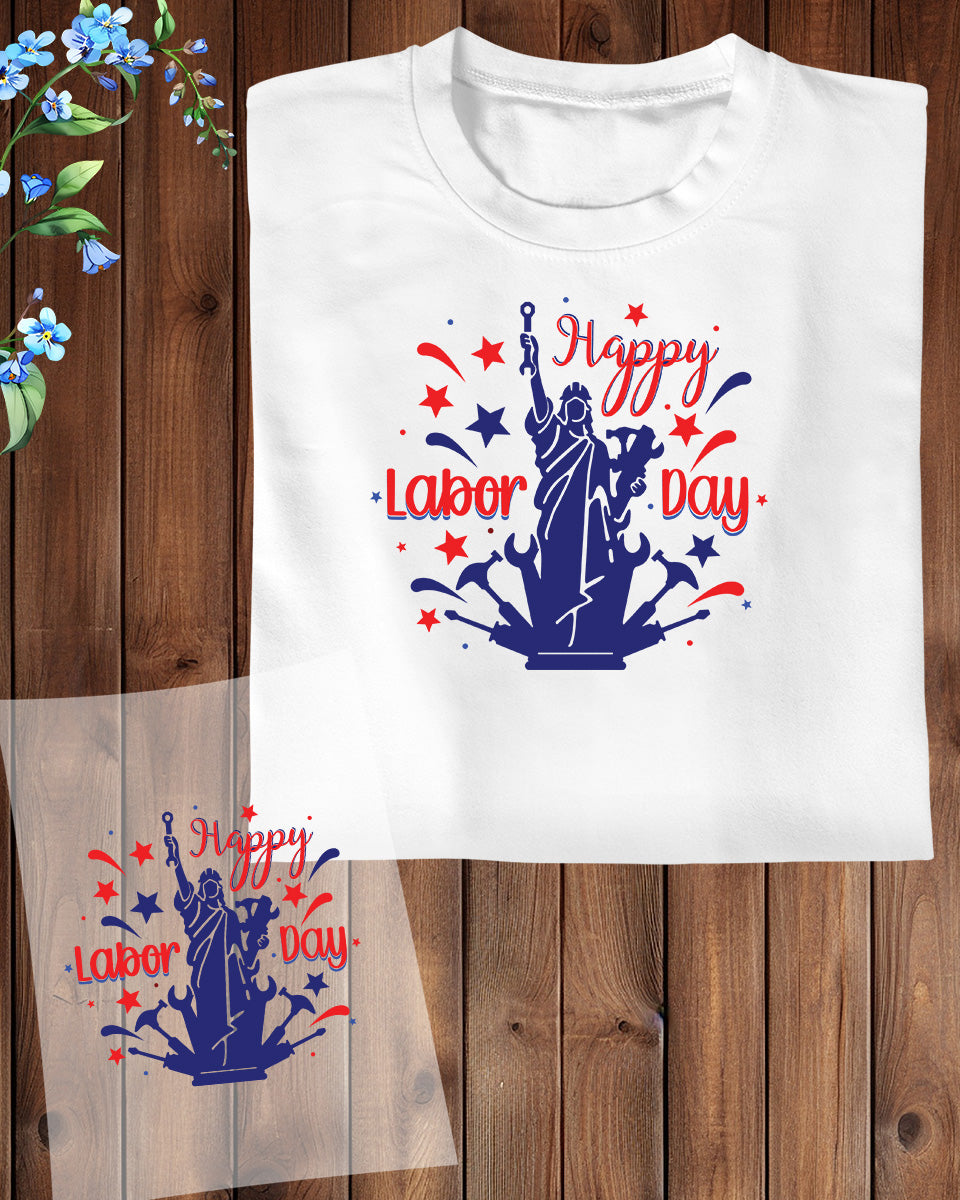 Happy Labor Day Trendy gift DTF Transfer Film