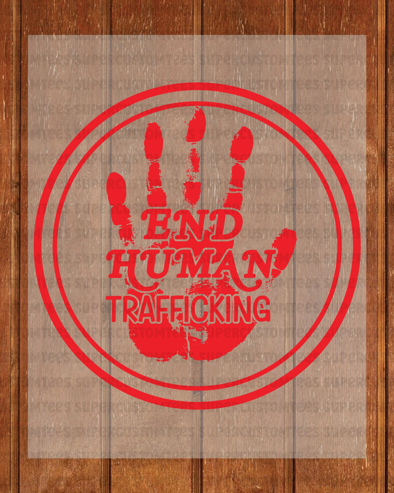 Human Trafficking Awareness DTF Transfer Ready to Press