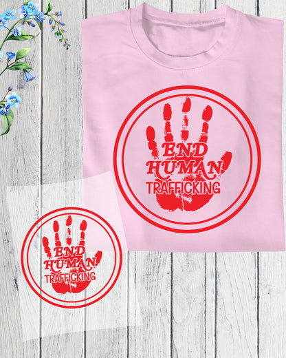 Human Trafficking Awareness DTF Transfer Ready to Press