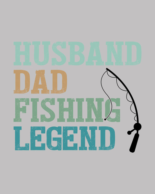 Husband Dad Fishing Legend DTF Transfer Film