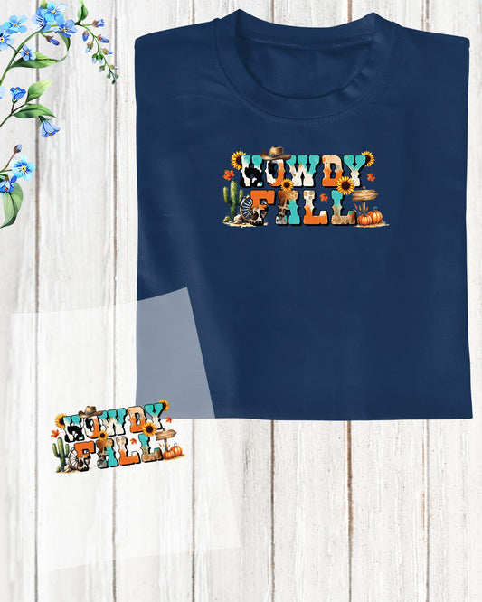 Howdy Fall Pumpkin DTF Transfer Film