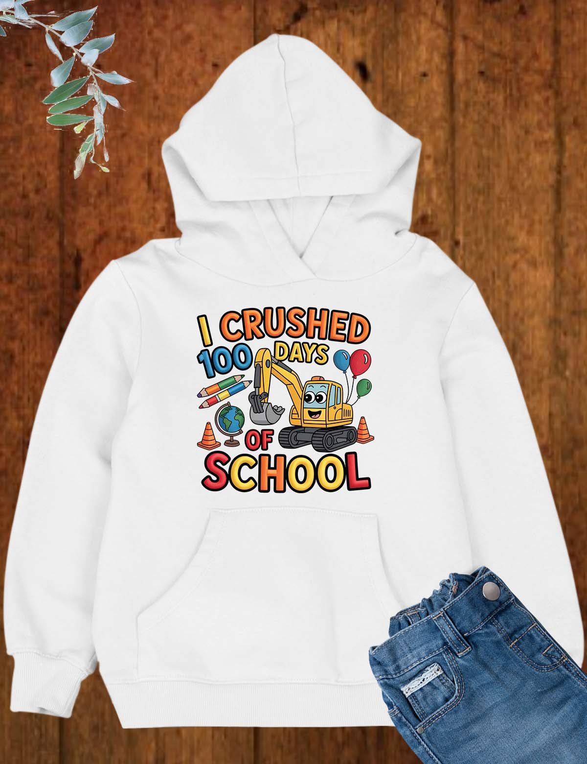 I Crushed 100 Days of School Embroidery DTF Transfer, Ready to Press Heat Transfer for Shirts, Fun 100 Days of School Design, UV Sticker