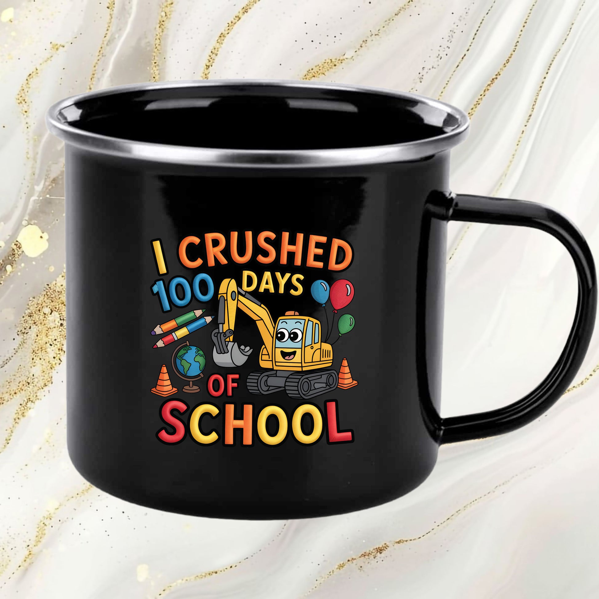 I Crushed 100 Days of School Embroidery DTF Transfer, Ready to Press Heat Transfer for Shirts, Fun 100 Days of School Design, UV Sticker