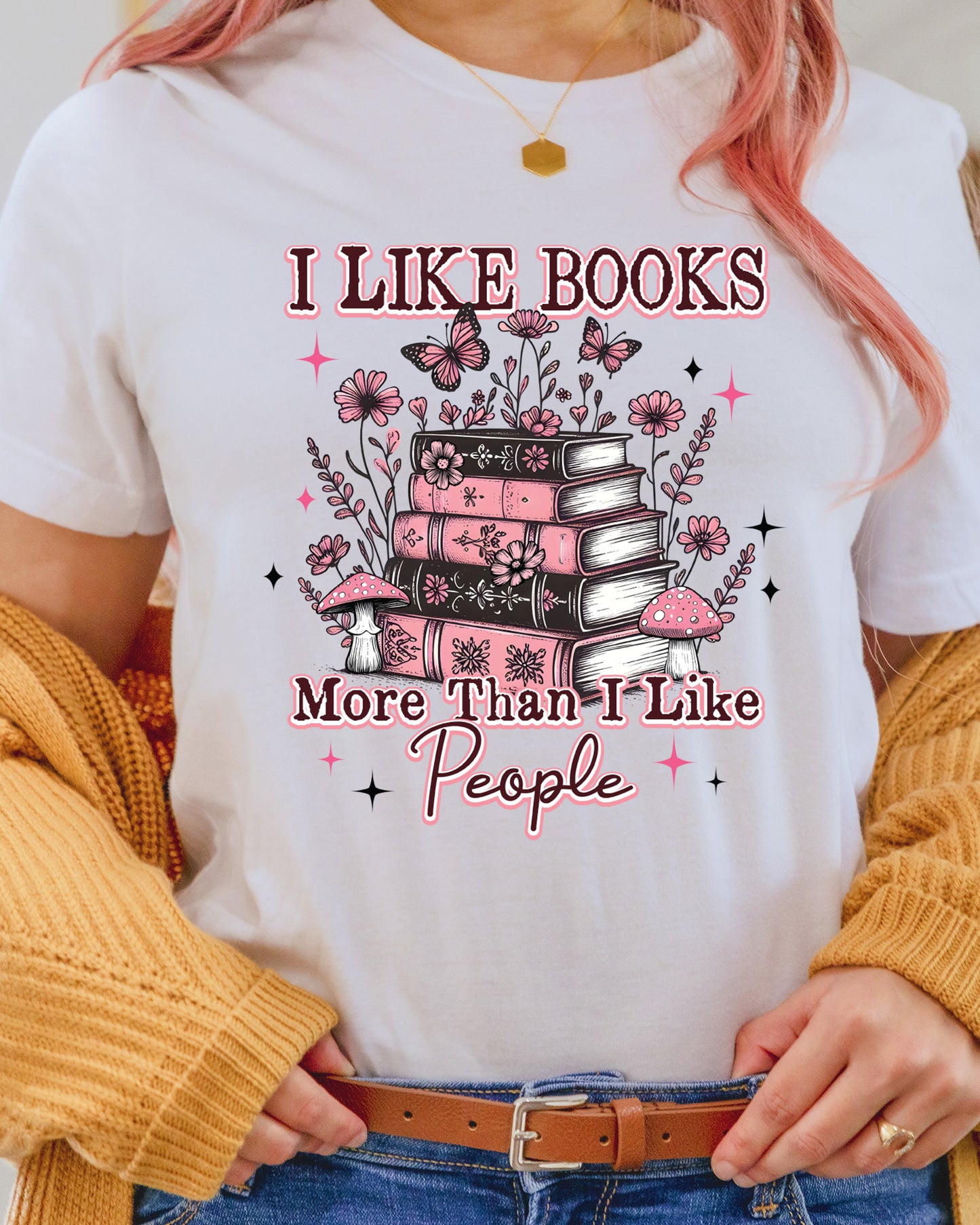 I Like Books More Than I Like People DTF Transfer