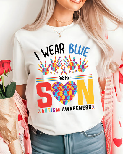 I Wear Blue For My Autism Awareness DTF Transfer