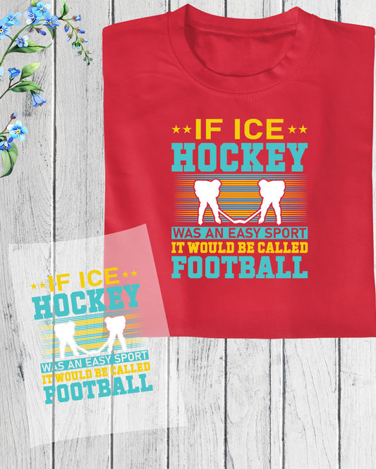 Funny Ice Hockey and Football DTF Transfer Film