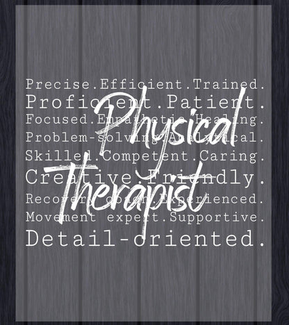 Physical Therapist DTF Transfer Ready to Press, Physical Therapy Teacher Heat Transfer For Shirts, Therapist Appreciation UV Decal Sticker