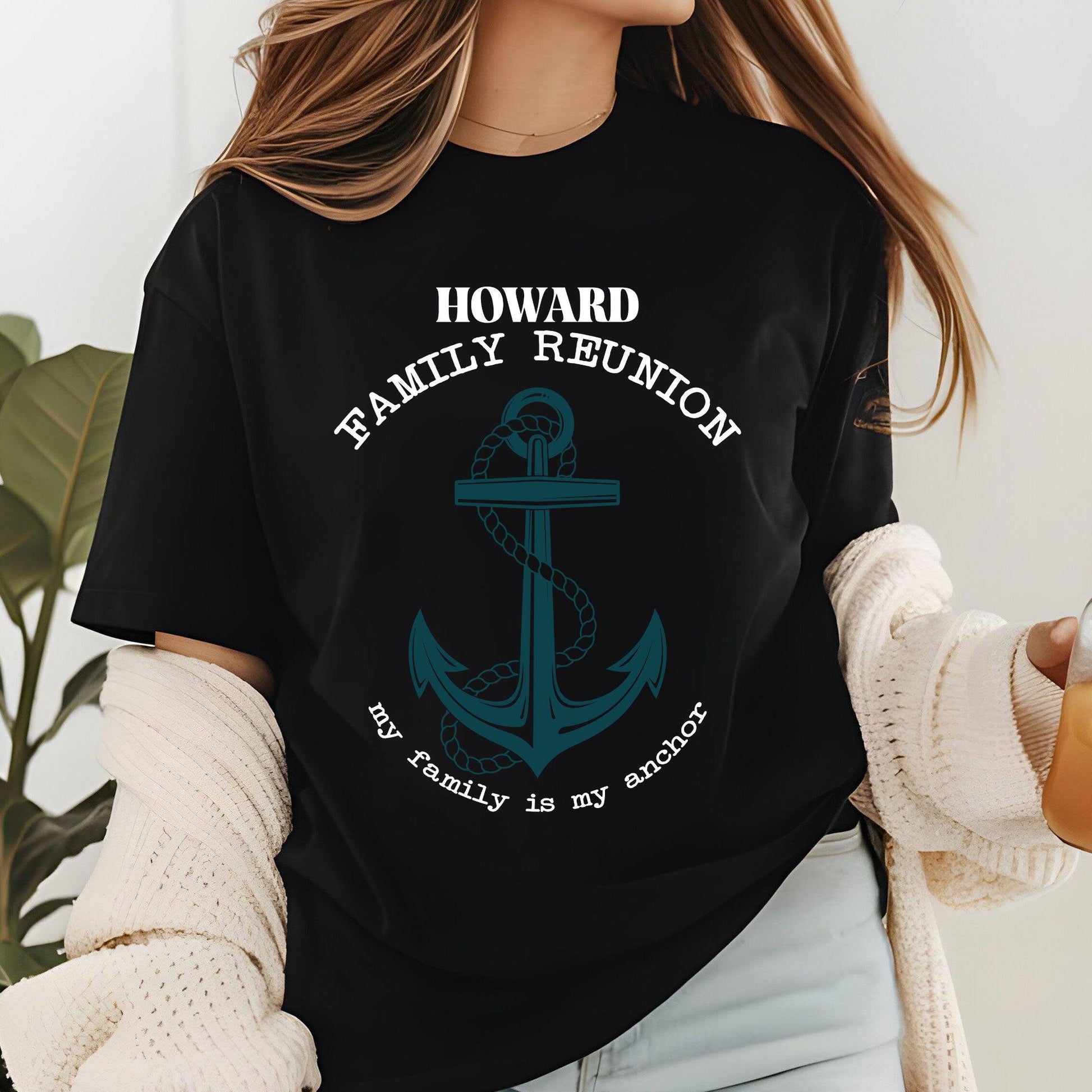 Custom Family Reunion My Family is My Anchor Shirt Family Matching T Shirts for Reunion 2025 Personalized Family Name Tees Shirt
