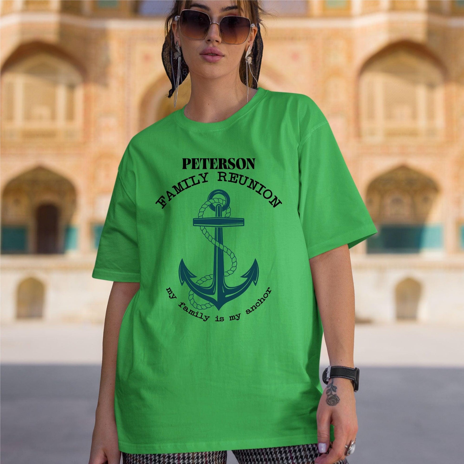 Custom Family Reunion My Family is My Anchor Shirt Family Matching T Shirts for Reunion 2025 Personalized Family Name Tees Shirt