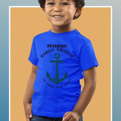 Custom Family Reunion My Family is My Anchor Shirt Family Matching T Shirts for Reunion 2025 Personalized Family Name Tees Shirt
