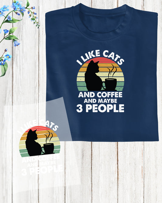 Cat themed shirts DTF Transfer