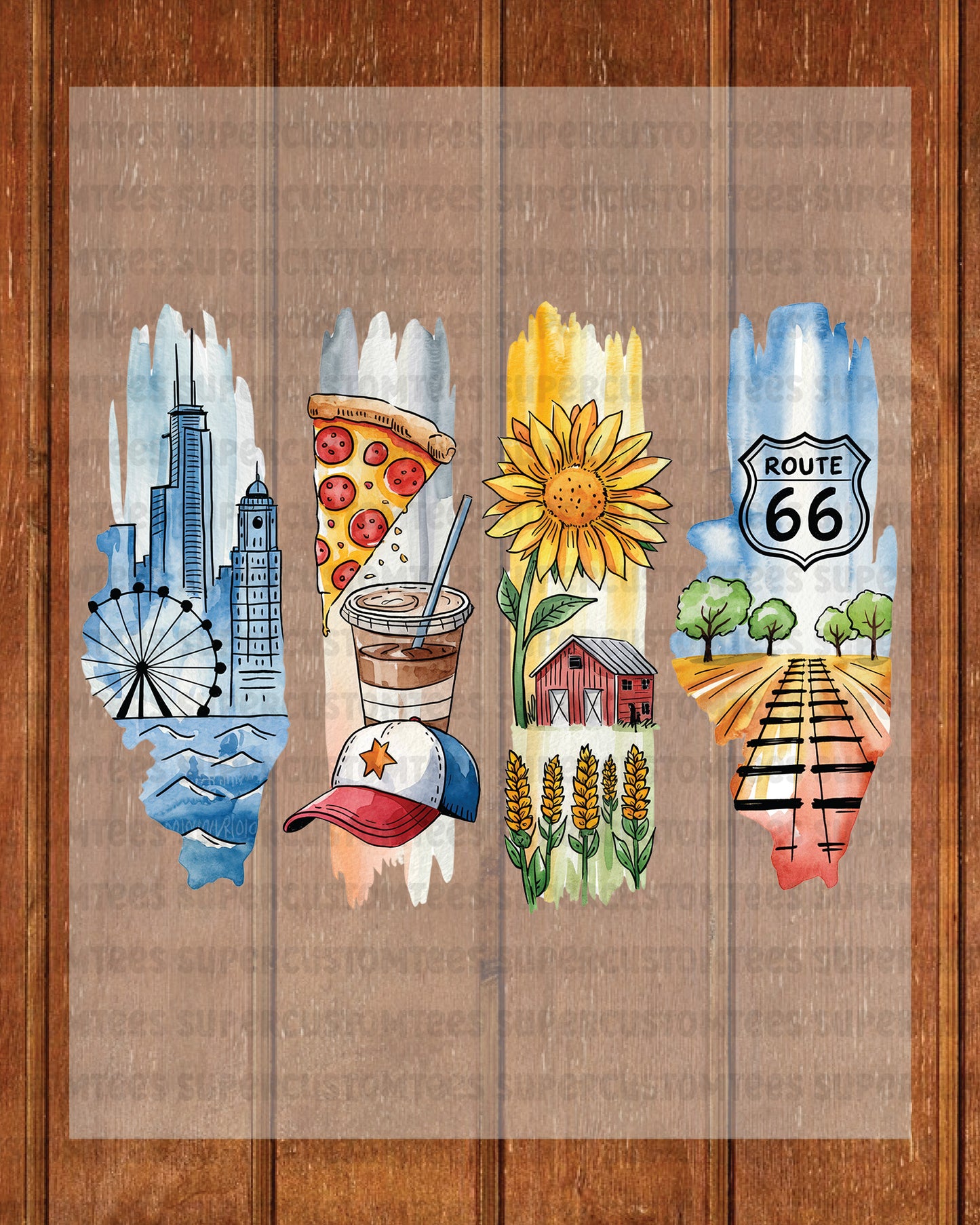 Illinois DTF Transfer Ready to Press