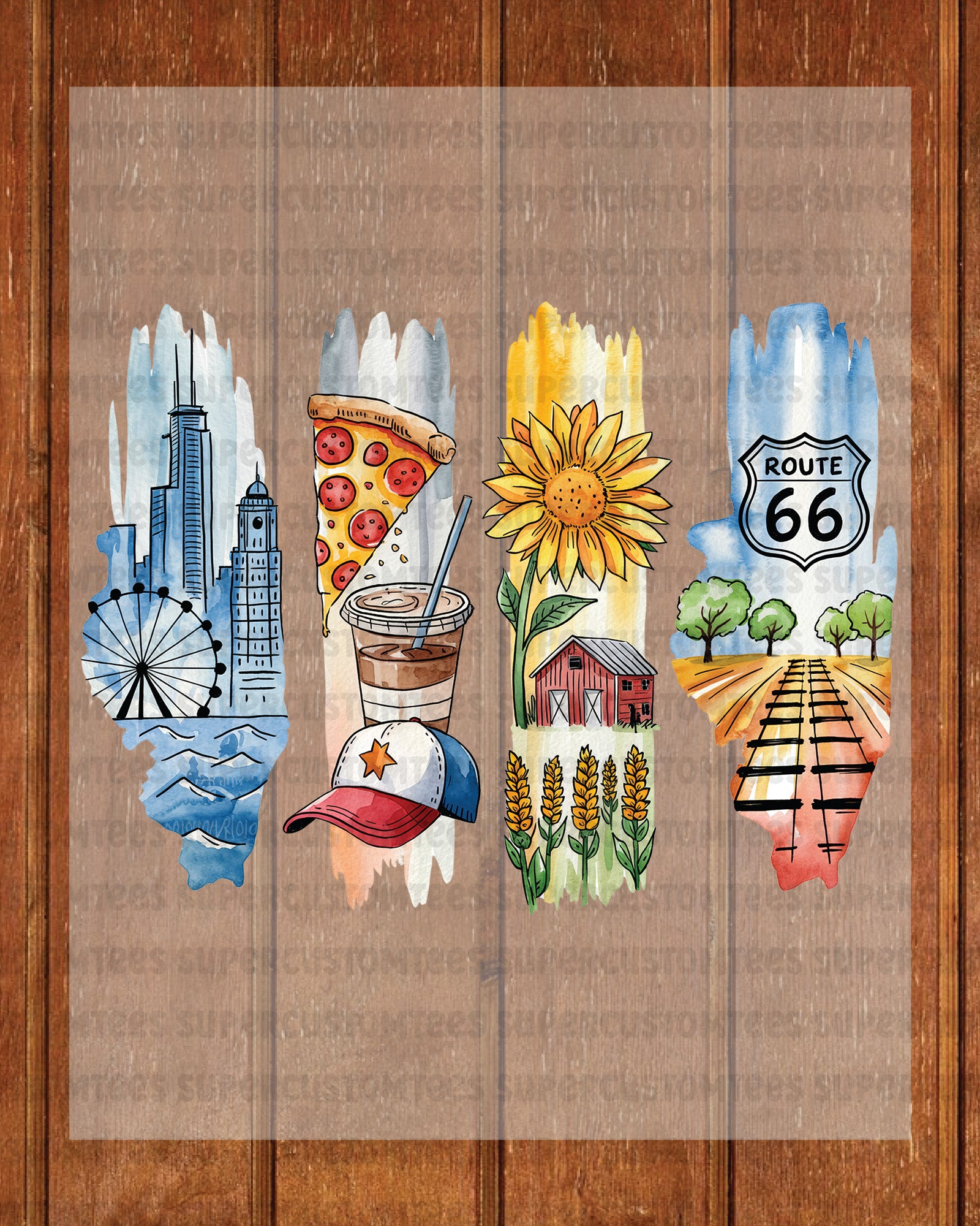 Illinois DTF Transfer Ready to Press