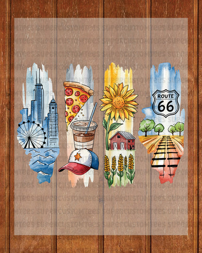 Illinois DTF Transfer Ready to Press