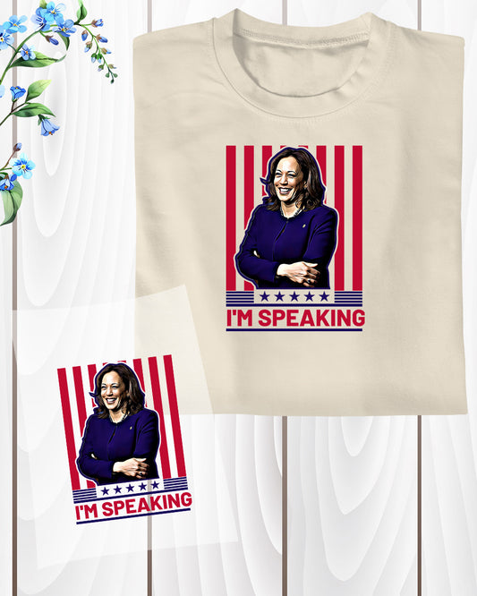 Kamala Harris I'm Speaking DTF Transfer Film