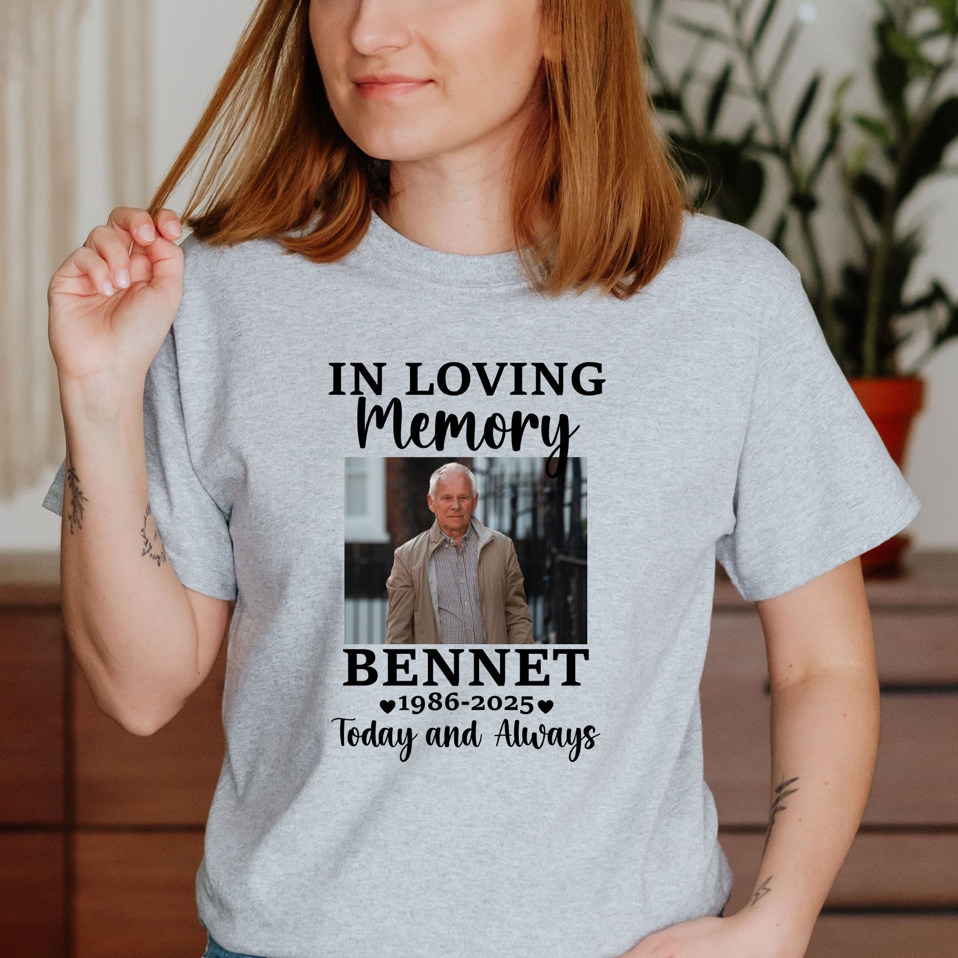 In Loving Memory Custom Funeral Photo Shirt